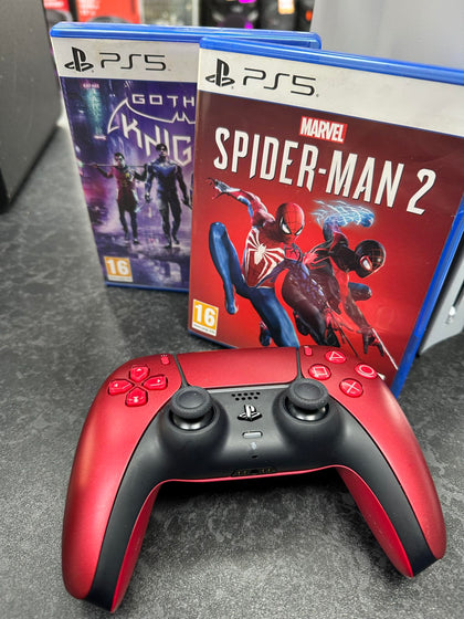 PlayStation 5 Console (Slim) Disc & Marvel's Spider-Man 2, TEKkEN 8,  Gotham Knight  with 2 controller