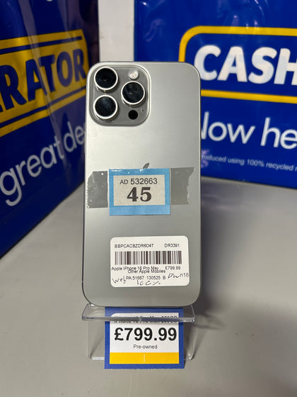 iPhone 16 Pro Max 256GB Titanium