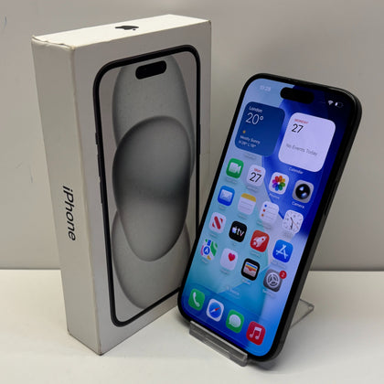 Apple iPhone 15 Unlocked Model A3090 128GB in Black Boxed
