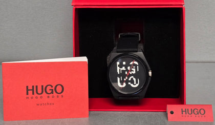 Hugo Boss 1520004 Hugo Black Quartz Mens Watch ***Boxed with tag and book***