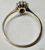 9ct gold cluster ring size Q/12