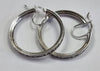 9ct White Gold Hoop Earrings
