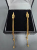 3.6g 9ct 375 earrings 3'' IN LENGTH