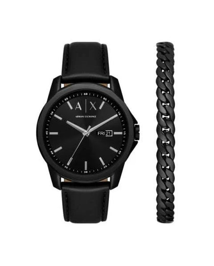 Armani Exchange Black Men Dial Watch ax7147set