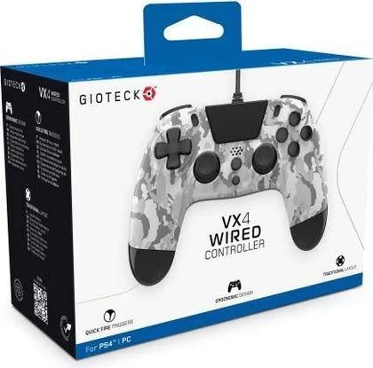 Gioteck VX4 Wired Camo Controller PS4.