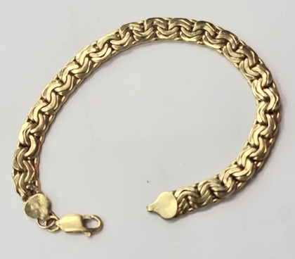 18ct Byzantine Link Bracelet 13.3 Grams 7mm