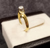 18ct Yellow Gold Solitaire Ring -Size L