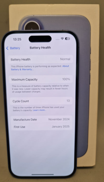 Apple iPhone 16 128GB Ultramarine,100% BATTERY Unlocked Boxed comes with charge cable