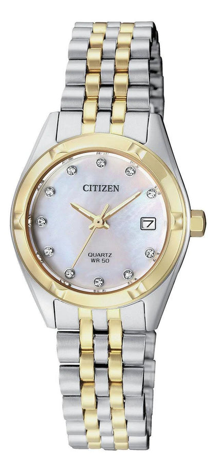 Citizen Ladies Multicoloured Stainless Steel Bracelet Watch EU6054-58D