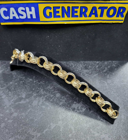 9ct Gold Belcher Bracelet 22.29g