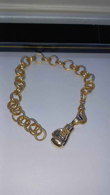 9k Gold Belcher bracelet