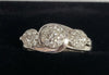 9CT - White Gold Cluster Ring - 2.71g - Size L. Hallmarked
