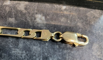 9CT - Yellow Gold Figaro Link Bracelet - 11.64g - 9