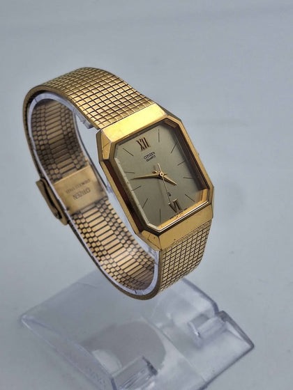 Citizen Vintage Gold Plated Rectangle Watch