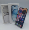 **LIKE NEW** Apple iPhone 15 128GB blue smartphone unlocked boxed (100% batt health)