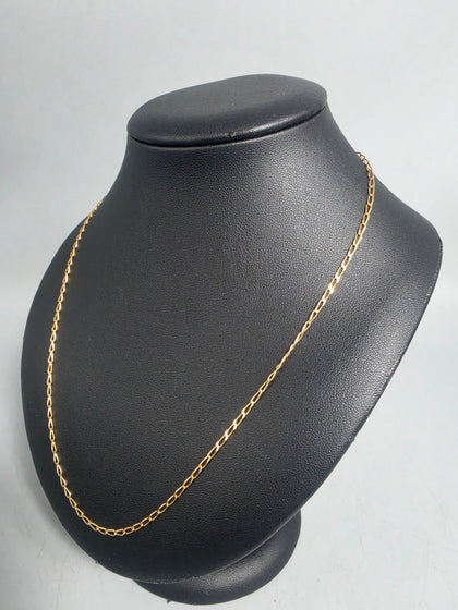 9ct GOLD NECKLACE 2.3G 375 16'' in Length