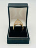 9CT YELLOW GOLD GEMSTONE PYRAMID RING 20.5G, SIZE:T/62, BOXED