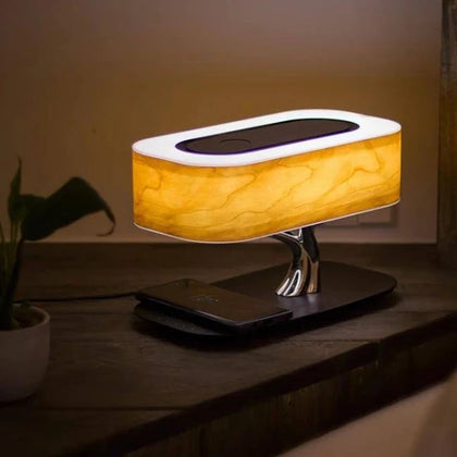 Articture - Light of Life Table Lamp / Wireless Charging and Bluetooth Speakers / Nightstand Lamp with Adjustable LED Light