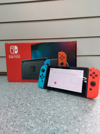 Nintendo Switch 32GB HAC-002 Handheld Gaming Console - Red/Blue Joy-cons (Both Loose) - Boxed