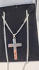 925 Sterling Silver Thin Curb Chain Necklace With Cross Pendant - 21.2 Grams - 24" Long *BRAND NEW*