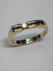 18ct  Duel White/Yellow Gold Off Set Diamond Ring