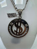 925 silver 22" chain Wish Dollar Pendant. **Hallmarked**
