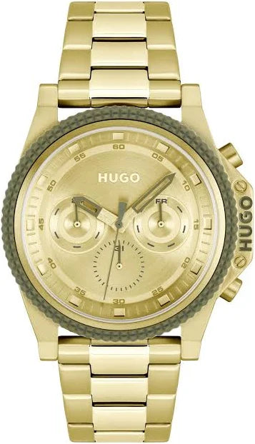 Hugo Men's Brave Gold Tone Bracelet Watch