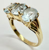 9ct yellow gold trilogy ring size N