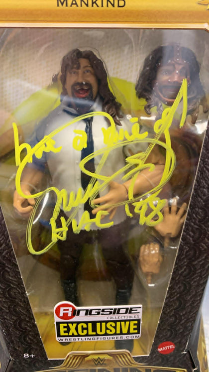 WWE Defining Moments Signed Mankind Figure - Boxed