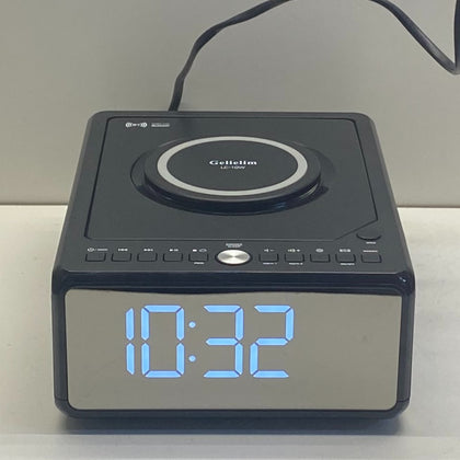 Gelielim LC-10W CD Boombox Alarm Clock Radio in Black Boxed