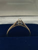 9ct Gold Ring With Clear Stone - L