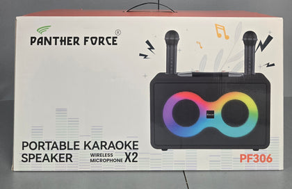 Panther Force PF306 Portable Karaoke Speaker with Wireless Mics** COLLECTION ONLY