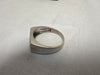 9ct White Gold Signet Mens Ring -Size V/W