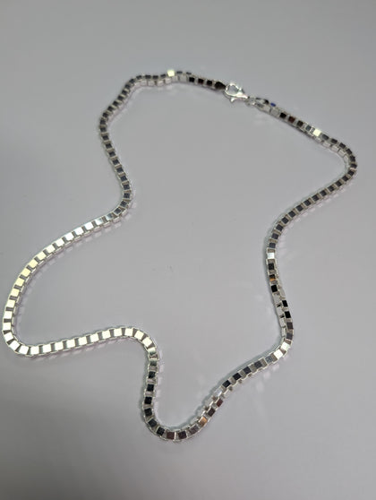 New Silver Square Link Chain