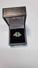 14ct Yellow Gold Ring With Green Sqaure Stone (Not Emerald) - Size N - 2.71 Grams