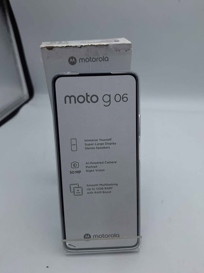 Motorola Moto G06 Mobile Phone - 64GB Storage - Blue - Boxed **BRAND NEW** (Box Damaged)