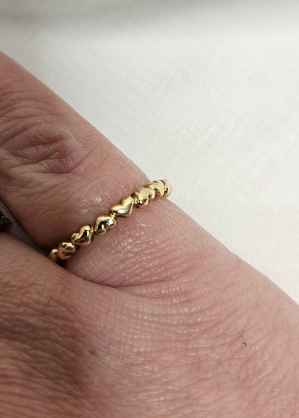 Pandora 14ct Hearts Ring - Pandora Size 54 (M)