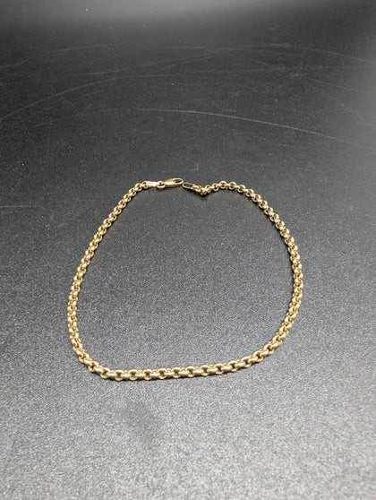 9ct Yellow Gold Thin Belcher Bracelet - 9