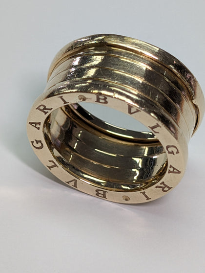 Heavy 14ct gold puzzle style ring
