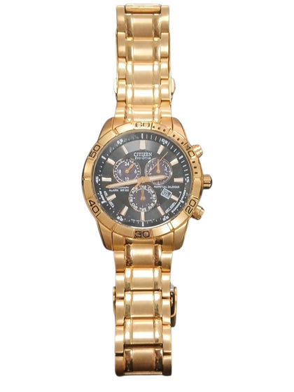 Citizen Eco-Drive (e820-S076471) Men's Gold Chronograph Solar-Powered Watch (Boxed)
