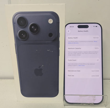 Apple iPhone 17 Pro 256GB Deep Blue - Unlocked *100% Battery Health*