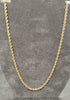 9ct Yellow Gold 25" Rope Chain