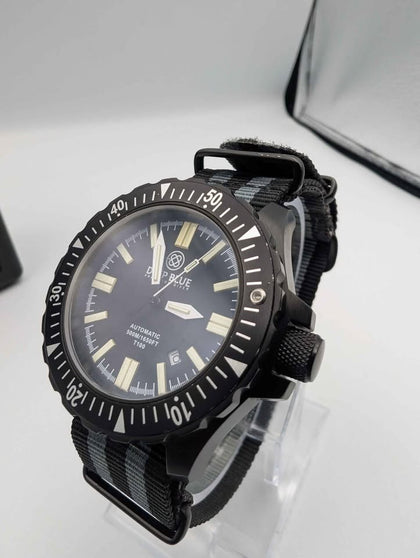 Deep Blue Daynight T100 OPS Tritium Flat Lume 1000M Automatic Divers Watch - Boxed With NATO Strap