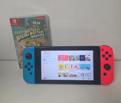 Nintendo Switch Console Neon Red/Blue & 1 Game