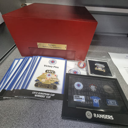 Danbury Mint Rangers FC Victory Pin Complete Collection & Extras