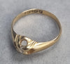 18ct Gold Diamond Ring  - Size Q