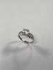 9ct White gold Cz Ring - size I 1/2