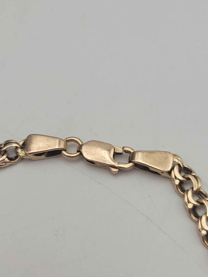 14ct Yellow Gold Bismarck-Link Bracelet - 8