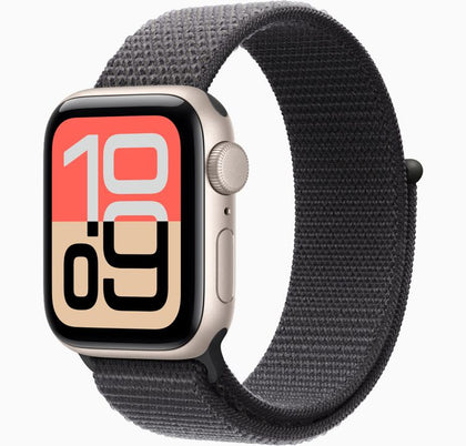 Apple Watch SE 3rd Gen GPS 44mm Starlight w/Dark Grey Sport Loop**Boxed**