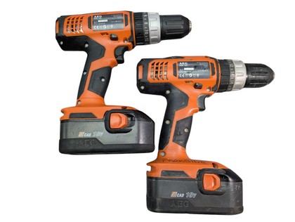 Aeg 18v Twin Cordless Drill Set With Hard Case And Charger